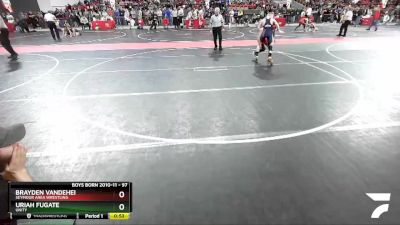 97 lbs Cons. Round 5 - Uriah Fugate, Unity vs Brayden VanDeHei, Seymour Area Wrestling