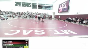 285 lbs Round 3 (3 Team) - Isaac Lopez, Mt. SAC (Maroon) vs Hayden Kapp, Santa Ana College