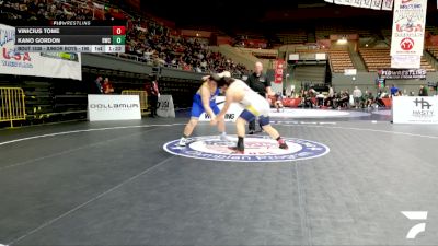 Junior Boys - 285 lbs Champ. Round 2 - Matthew Lopez, Team Takedown vs Hayden Moser, Will C Wood High School Wrestling