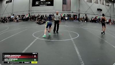 100 lbs Round 1 (4 Team) - Jaxon Zapatocky, Mat Assassins Black vs Levi Stephens, Headhunters