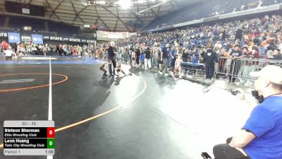 45 lbs Cons. Sub-semis - Stetson Sherman, Elite Wrestling Club vs Leon Huang, Twin City Wrestling Club