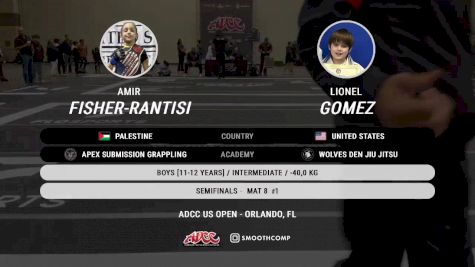 Amir Fisher-rantisi vs Lionel Gomez 2025 ADCC Orlando Open/Youth Trials