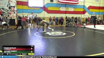 120 lbs Champ. Round 1 - Tyler Nicolay, Torrington vs Hayden Eardly, Kelly Walsh