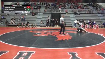 144 lbs Semifinal - Sam Myers, Cedar Rapids Kennedy vs Collin Kruse, North Scott