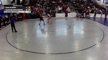 126 lbs Champ. Round 1 - Julian Nolasco-Arroyo, Sunrise Mtn vs Cory Schimpf, Faith Lutheran