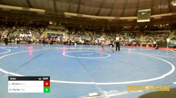 60 lbs Quarterfinal - Lyncoln Myers, Bull Trained vs Adalynn Porter, Terminator Wrestling Academy