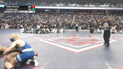 4A 138 lbs Cons. Semi - James Paschal, John M. Morehead High School vs Cayden Laws, Rutherfordton-Spindale Central High School