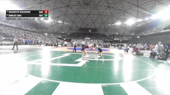 Girls 1B/2B/1A 140 Cons. Round 2 - Emilie Lira, Royal (Girls) vs Madelyn Baugher, Raymond/South Bend (Girls)