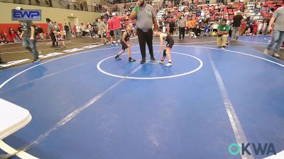 58 lbs Round Of 16 - Hank Hurd, Pawhuska Elks Takedown vs Edward Ledbetter, Muskogee Rougher Youth Wrestling