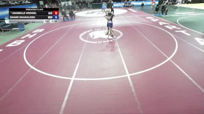 94 lbs Cons. Round 2 - Shane Dharaleen, Middletown vs Anabelle Wessel, Alexander-Pembroke-Byron Bergen-HFL