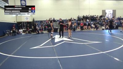 180 lbs Quarterfinal - Kathryn Hingano, Southern Oregon University vs Jessica Mendieta, Menlo Oak Squad