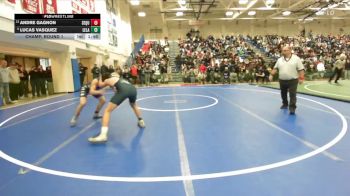 Boys 138 lbs Champ. Round 1 - Lucas Vasquez, Leland Boys vs Andre Gagnon, Sequoia&nbsp;Boys