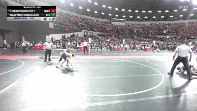 100 lbs Champ. Round 1 - Tristan Bancroft, Monona Grove/McFarland Wrestling Club vs Clayton Helmueller, Menomonie