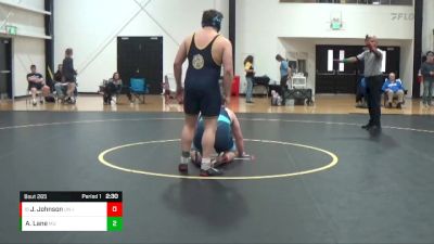 285 lbs Cons. Round 5 - Jacob Johnson, Unattached - Indianapolis vs Austin Lane, Marian University (IN)
