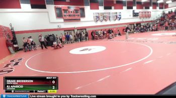 132 lbs Cons. Round 3 - RJ Aparicio, Granger vs Drake Broderson, White Swan