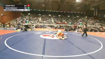 2A-175 lbs Cons. Semi - Isaiah Remacle, Wind River vs Logan Halls, Cokeville