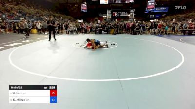 100 lbs Rnd Of 32 - Kristina Kent, UT vs Kyler Menza, WA