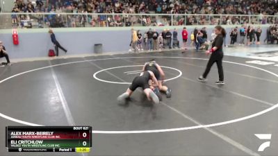 152 lbs Round 1 - Eli Critchlow, Valdez Youth Wrestling Club Inc. vs Alex Marx-Beirely, Juneau Youth Wrestling Club Inc.