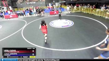 144 lbs Quarterfinal - April Cuevas, Scotsmen Wrestling Club vs Lucia Ledezma, California