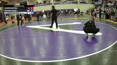 110 lbs 1st Place Match - Deyton Young, Missouri Baptist University vs Alexis Hatfield, Avila