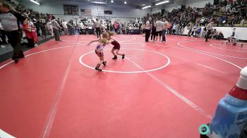 40 lbs Quarterfinal - Violet Jones, Springdale Youth Wrestling Club vs Kynslee Church, Wagoner Takedown Club