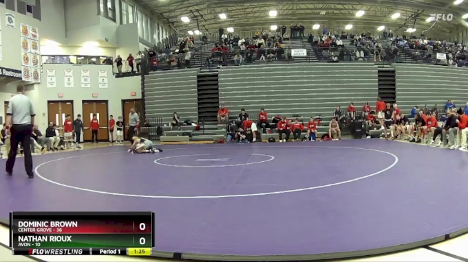 126 lbs Quarterfinals (8 Team) - Dominic Brown, Center Grove vs Nathan ...