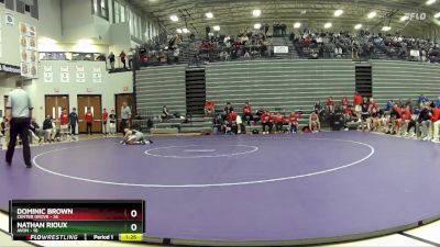 126 lbs Quarterfinals (8 Team) - Dominic Brown, Center Grove vs Nathan Rioux, Avon