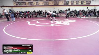 285 lbs Champ. Round 2 - Leonardo Dulanto, Chabot College vs Jai Guerra, Sacramento City College