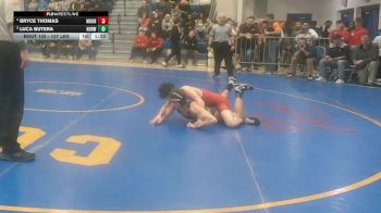 107 lbs Quarterfinal - Bryce Thomas, Moon Area vs Luca Butera, Norwin