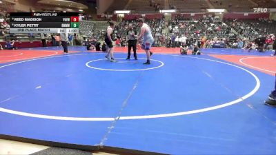 285 lbs 3rd Place Match - Reed Madison, Pottsville Apache Youth Wrestling vs Kyler Pettit, Bauxite Mini Miners Wrestling