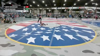 40 lbs Champ. Round 1 - Lenyx Uhlenhake, Immortal Athletics WC vs Nellie Ginther, Southwest Wrestling Academy