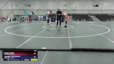 120 lbs Placement Matches (8 Team) - Alex Cook, Louisiana Blue vs Xavier Mccauley, Arkansas Blue