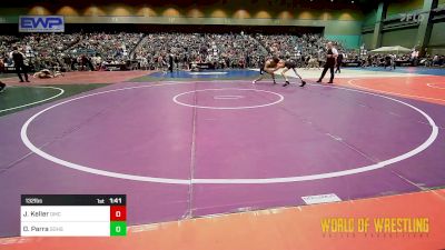 132 lbs Consi Of 16 #1 - Jonavin Keller, Oakridge Mat Club vs Daniel Parra, South Bakersfield High School