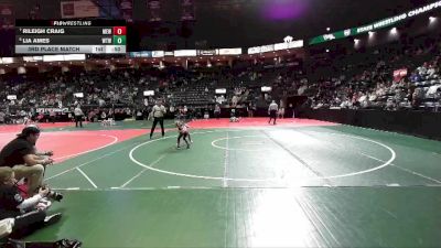 60 lbs 3rd Place Match - Rileigh Craig, MEW3 vs Lia Ames, WTW3