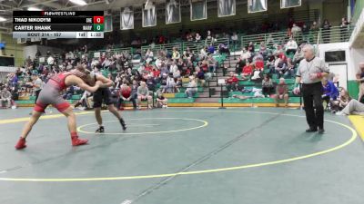 157 lbs Champ. Round 2 - Carter Shank, Marysville vs Thad Nikodym, Sheridan