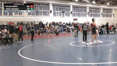 190 lbs Quarterfinal - Dylan O'Brian, Fairfield Warde vs Brett Osborne, Simsbury
