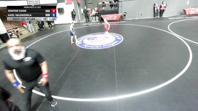 67 lbs Cons. Quarters - Hunter Cook, Community Youth Center - Concord Campus Wrestling vs Axel Valenzuela, Brawley Union High School Wrestling