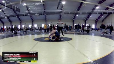 125 lbs Cons. Round 2 - Tyeler Hagensen, Unattached-Kent State vs Matthew Dolan, Unattached - West Virgina