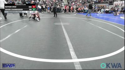 76 lbs Quarterfinal - Nathan Cruz, Scrap Yard Training vs Quade Charmasson, Bristow Elementary Wrestling Club