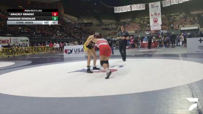 Schoolgirls - 130 lbs Cons. Semis - Aracely Mendez vs Madison Gonzales