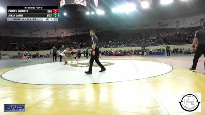 143 lbs Final - Corey Harris, Union Girls JH vs Julia Lane, Westmoore Wresting