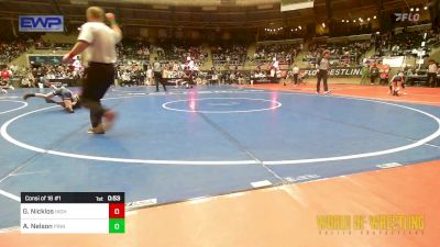 67 lbs Consi Of 16 #1 - Garrett Nicklos, Highland Hornets vs Arthur Nelson, PINnacle