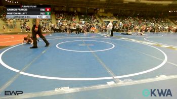 52 lbs Consi Of 8 #2 - Cannon Francis, Team Tulsa Wrestling Club vs Weston Kellett, Pocola Youth Wrestling