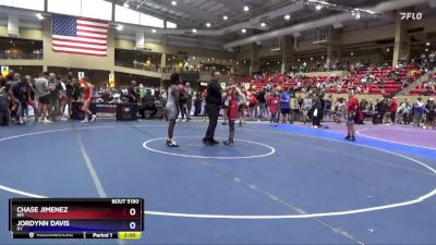 130 lbs Cons. Round 2 - Chase Jimenez, NM vs Jordynn Davis, KY