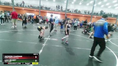 80 lbs Cons. Round 1 - Liam Beasey, Team Tiger vs Jackson Chapman, Cobra Wrestling Club