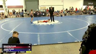 83 lbs Round 2 (8 Team) - Braxton Plunk, Oklahoma Blue vs Jaxon Flood, Tennessee