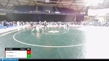 92 lbs Champ. Round 1 - Emmett Cass, South West Washington Wrestling Club vs Hudson Jaime, Big Cat Wrestling Club