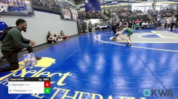 52 lbs Consi Of 8 #1 - Grayson Bennight, Norman North vs Maddox Thompson, Newkirk Takedown Club