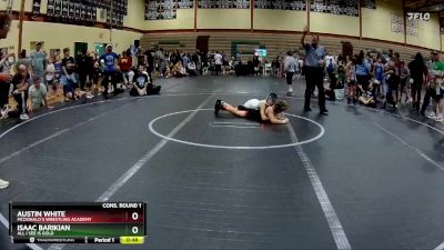 92 lbs Cons. Round 1 - Isaac Barikian, All I See Is Gold vs Austin White, McDonald`s Wrestling Academy