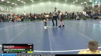 160 lbs Round 3 (6 Team) - Broedy Collins Hendricks, Iowa Gold vs Rylan Stout, Montana White